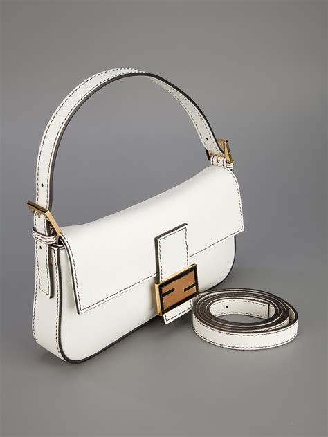 white leather fendi baguette|Fendi korea baguette bag.